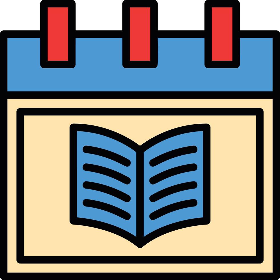 Book Line Filled Icon vector