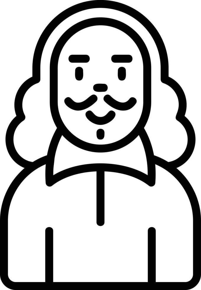 Funny User Line Icon vector