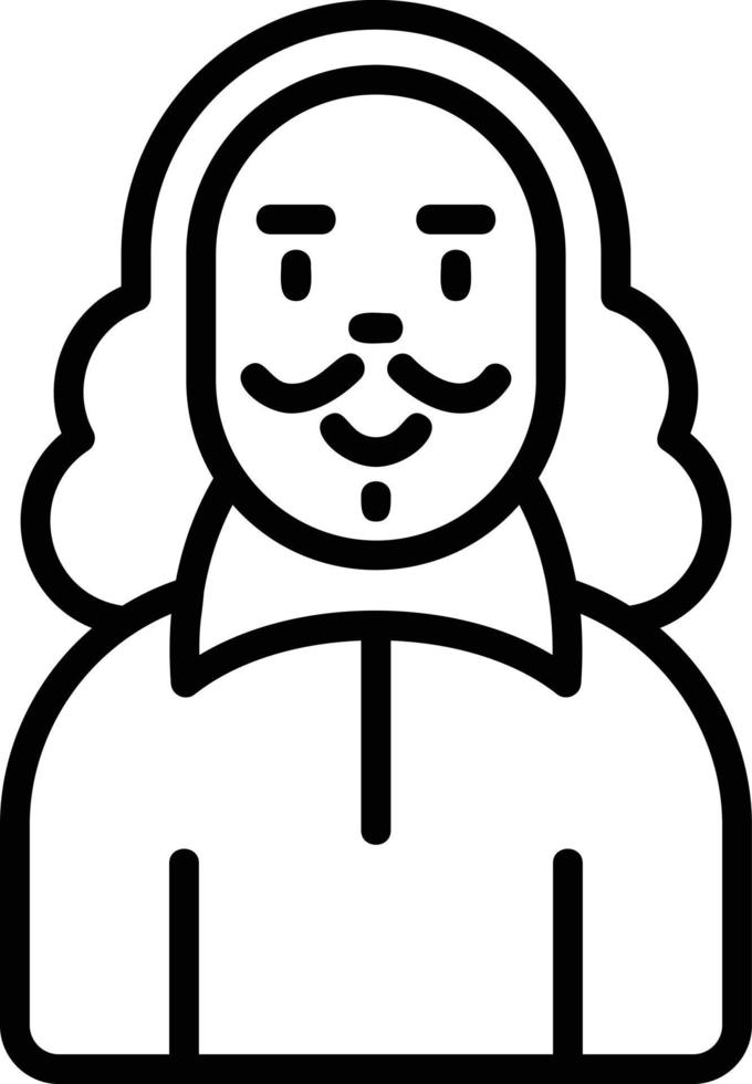 Funny User Line Icon vector