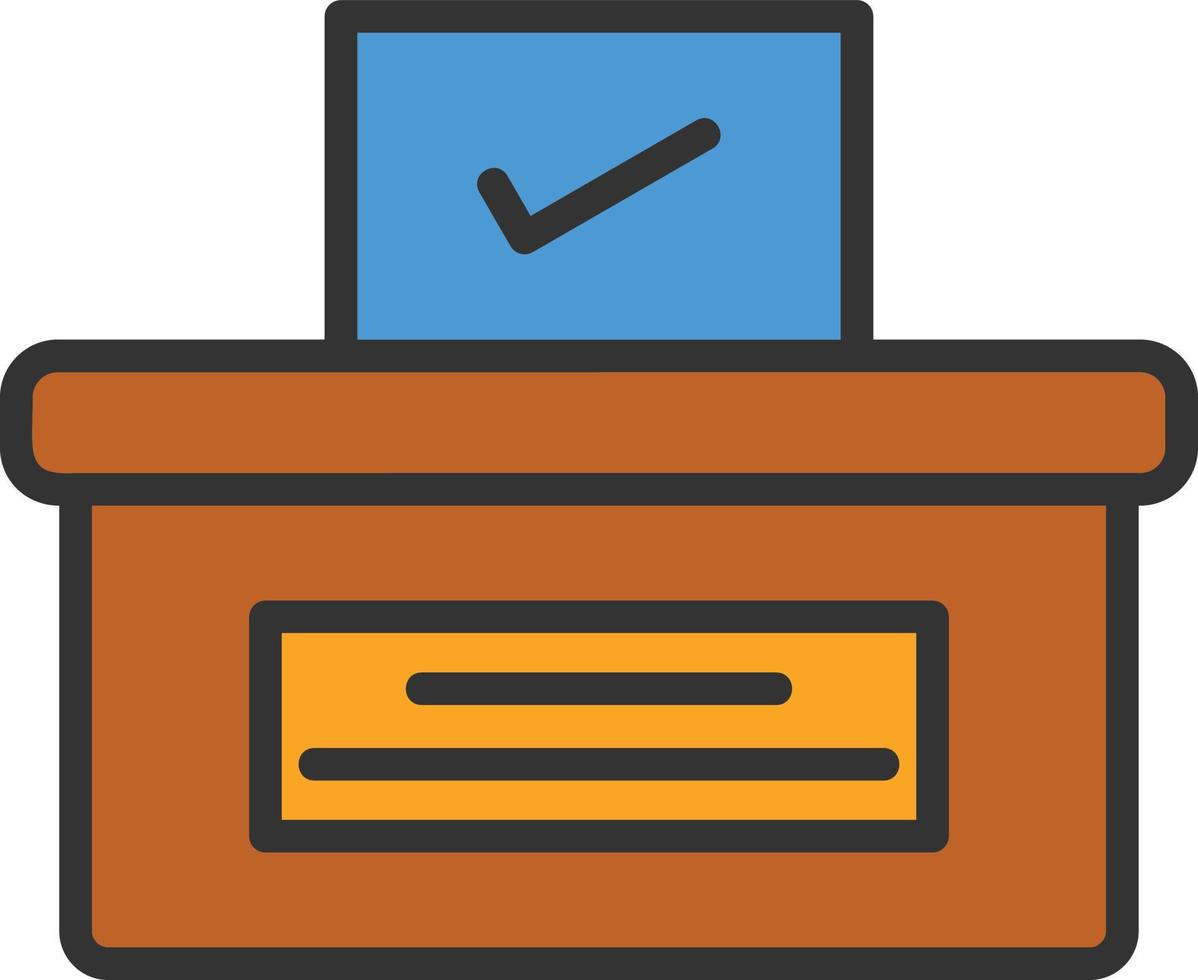 Voting Line Filled Icon vector