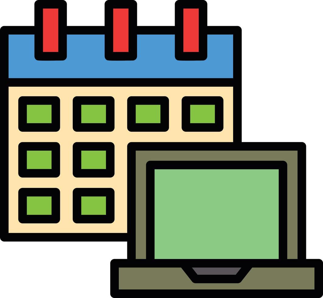 Laptop Line Filled Icon vector