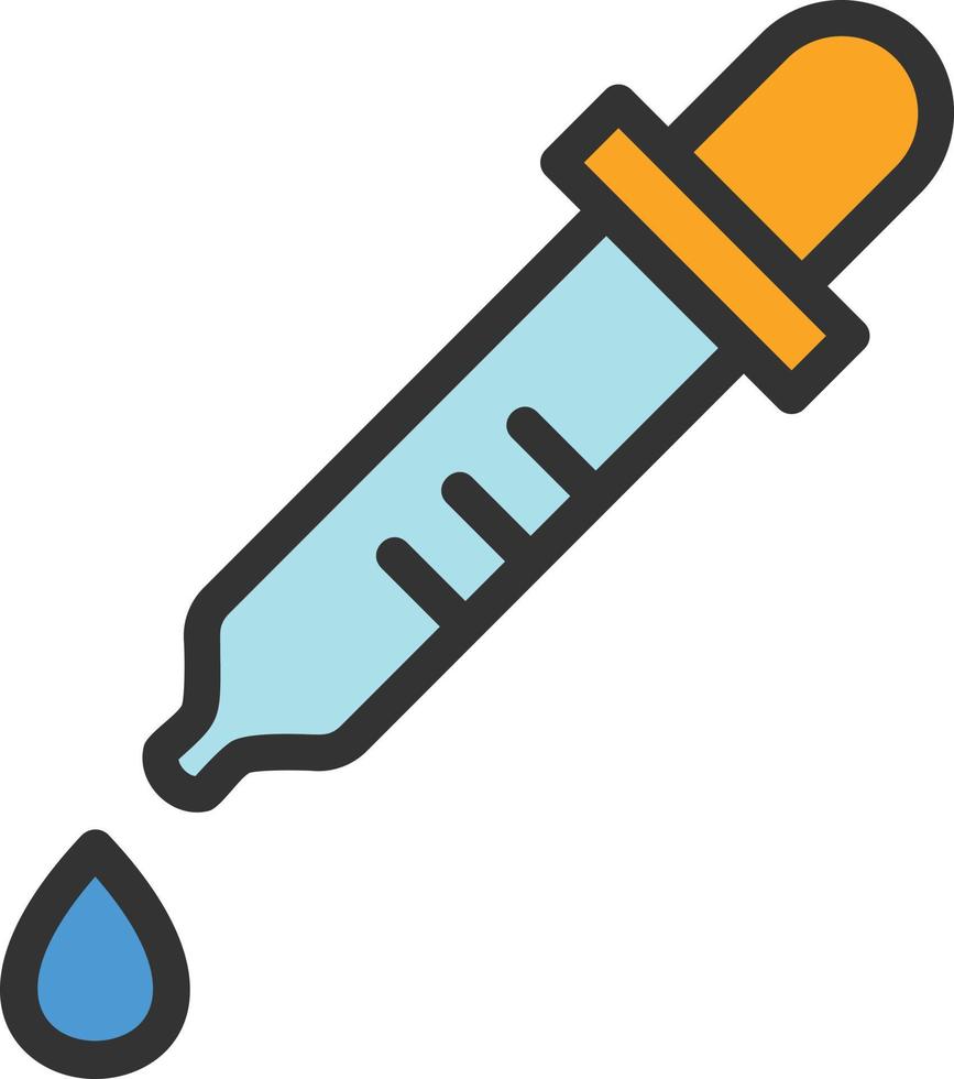 Dropper Line Filled Icon vector