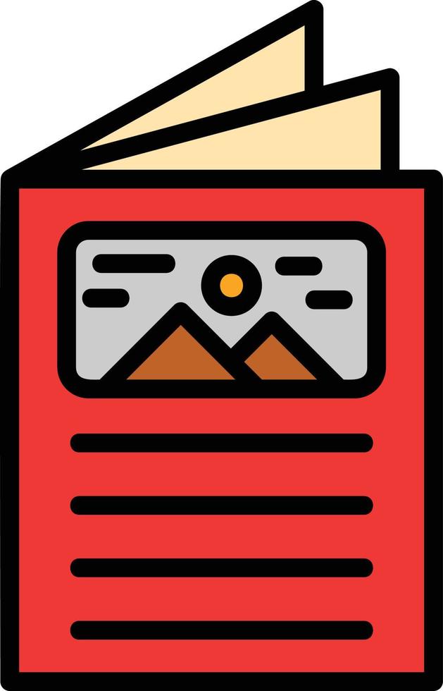 Magazine Line Filled Icon vector