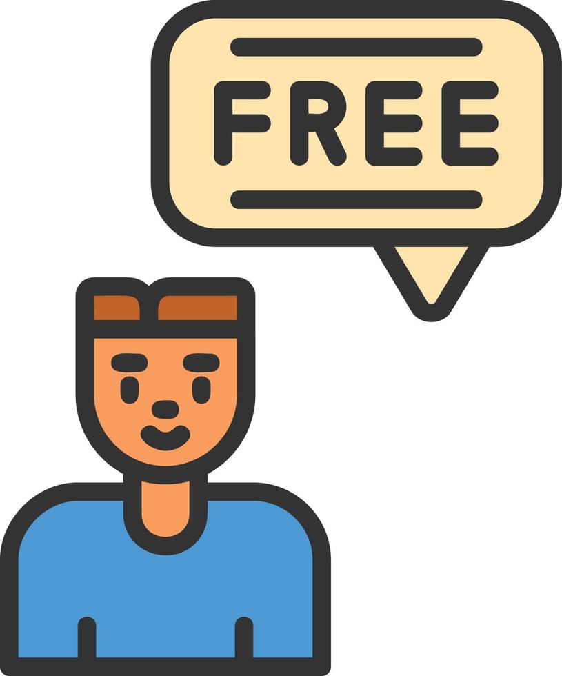 Free Dialog Line Filled Icon vector