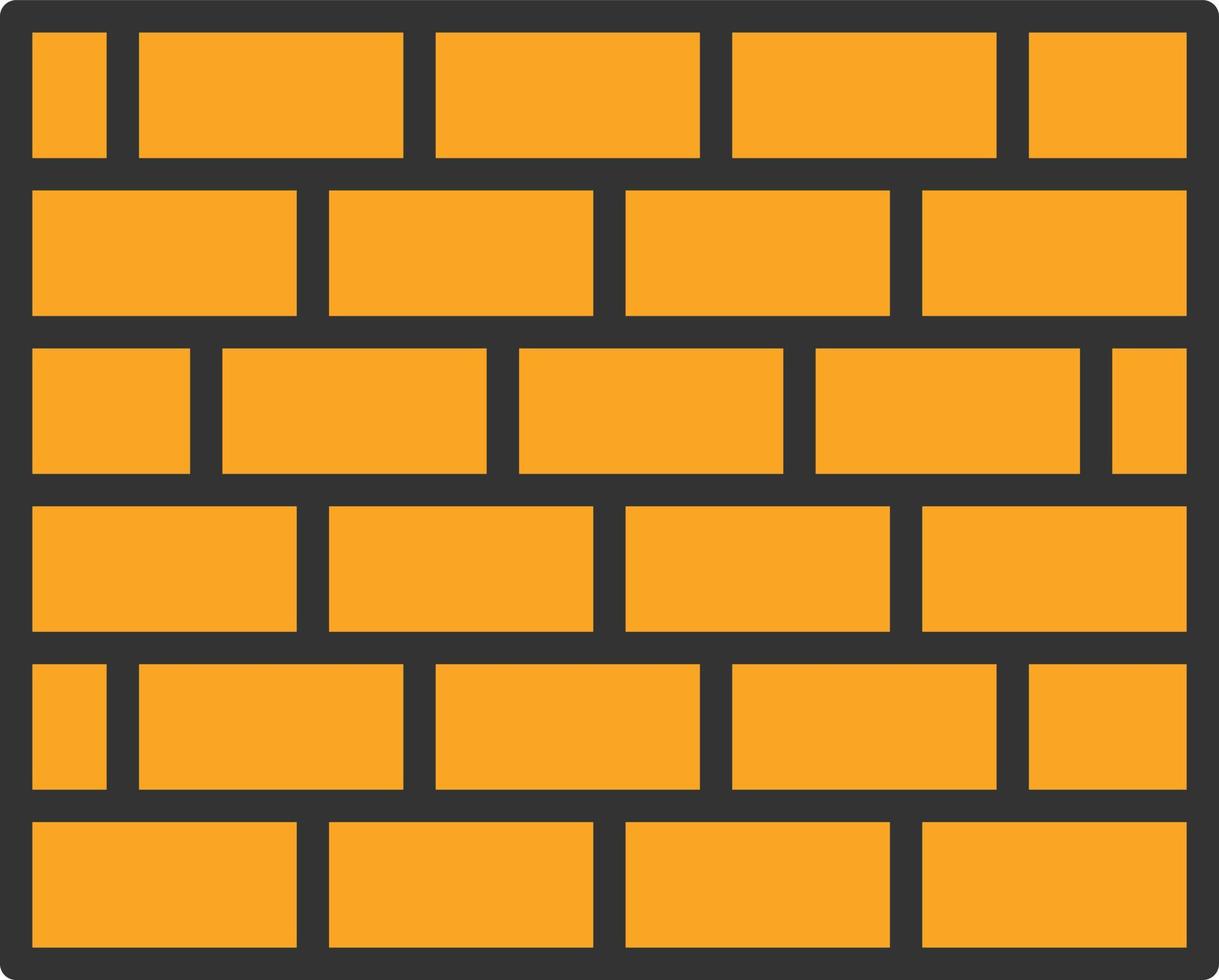 Brickwall Line Filled Icon vector