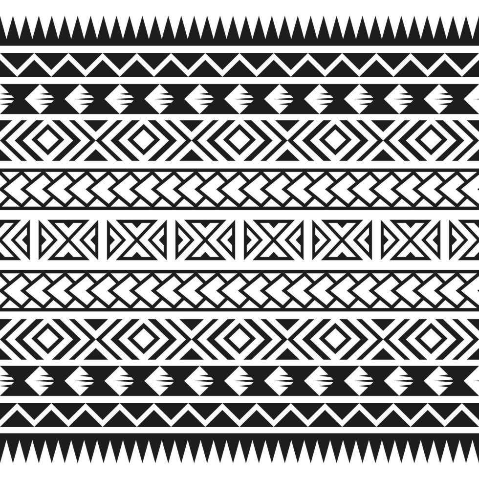 Polynesian Maori tribal seamless hawaii pattern. Background for fabric, wallpaper, card template, wrapping paper, decoration, carpet, textile, cover. ethnic tattoo style pattern vector