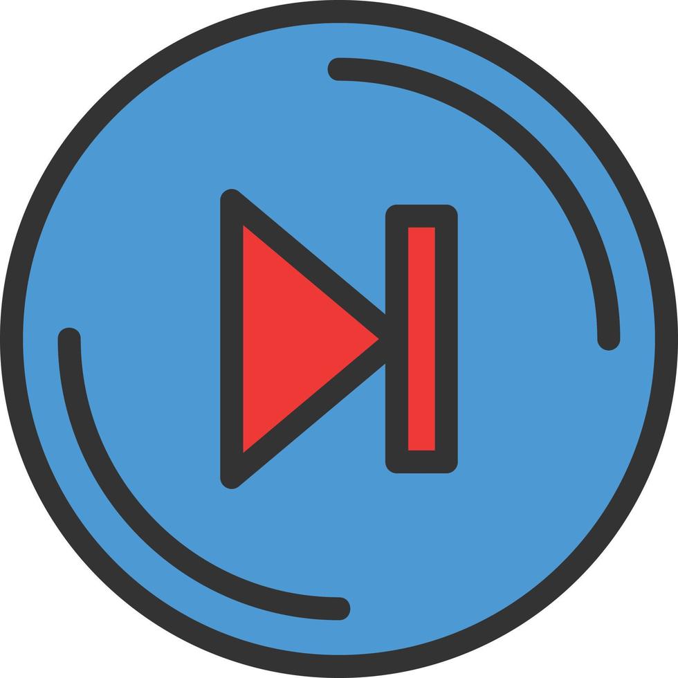 Next Line Filled Icon vector