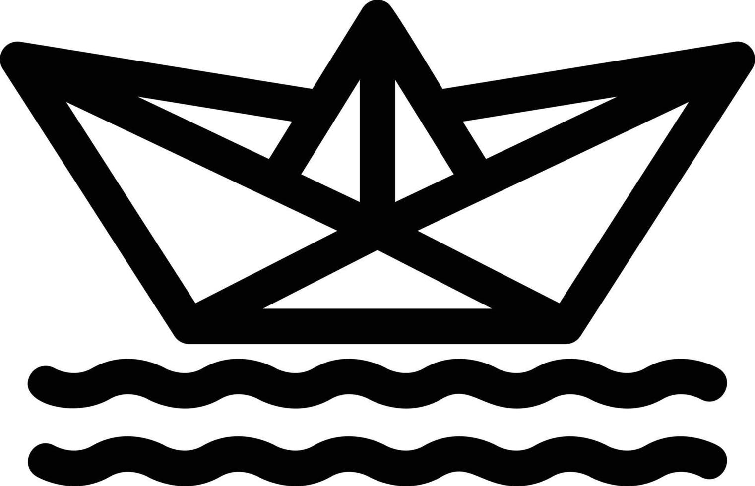 Paper Boat Line Icon vector