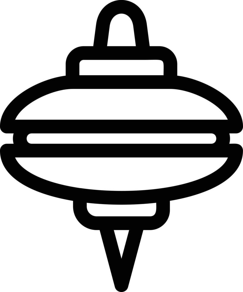 Spinning Top Line Icon vector
