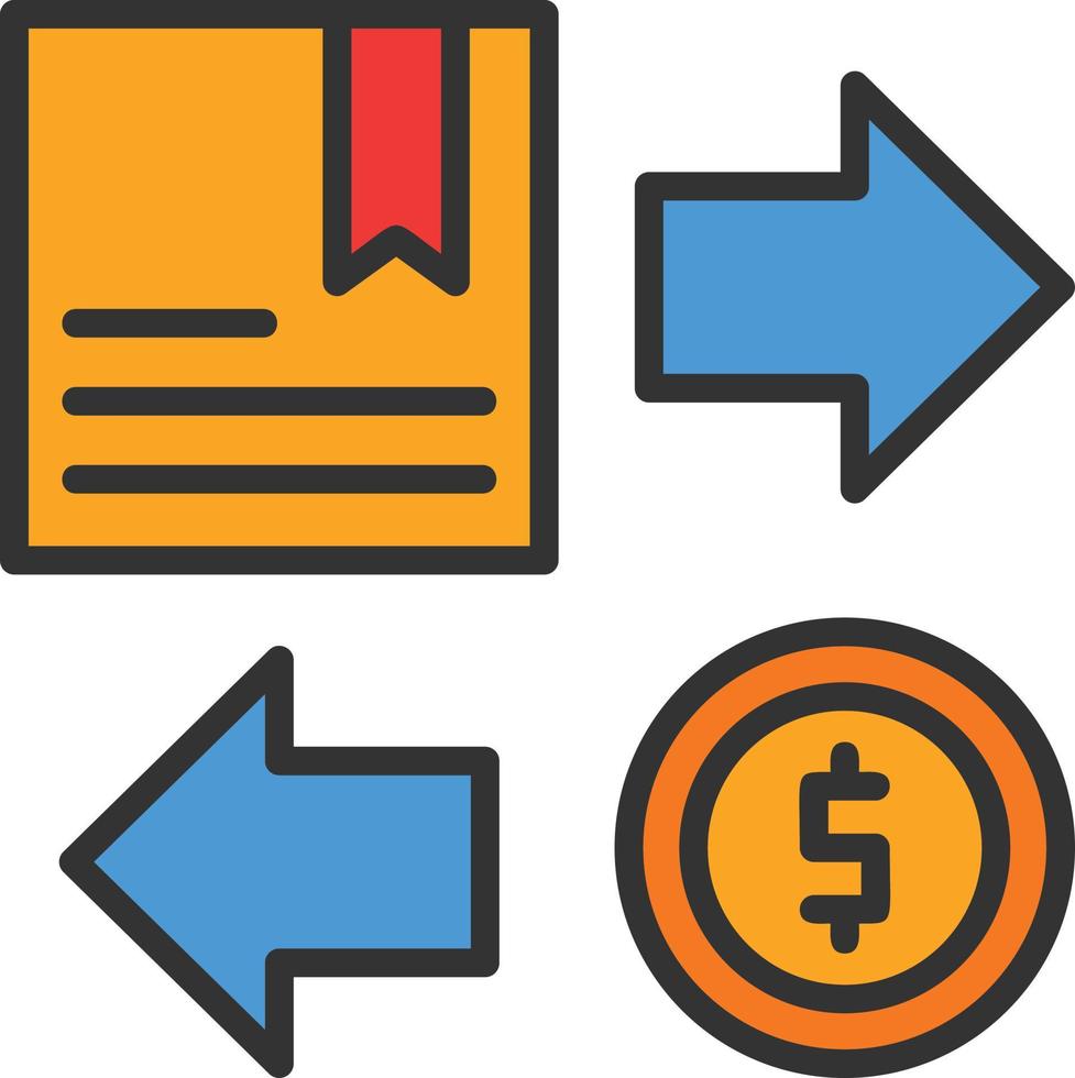Trade Line Filled Icon vector
