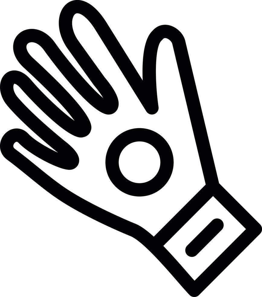icono de línea de guantes vector
