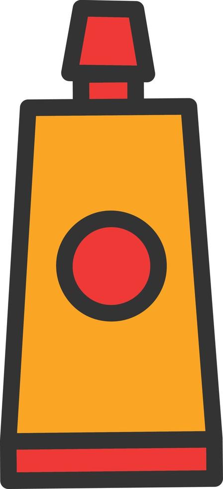 Paint TUbe Line Filled Icon vector