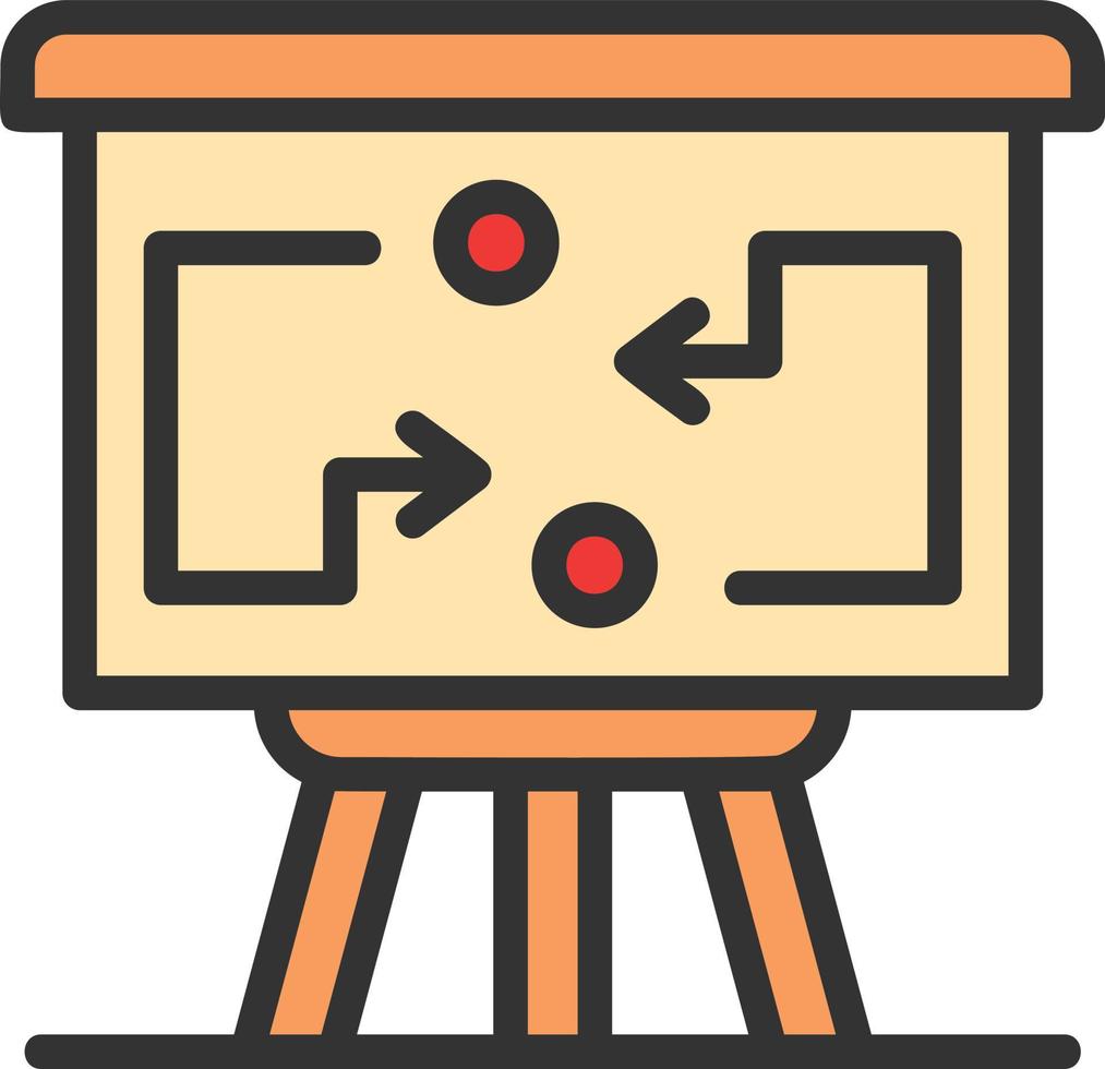 Workflow Line Filled Icon vector