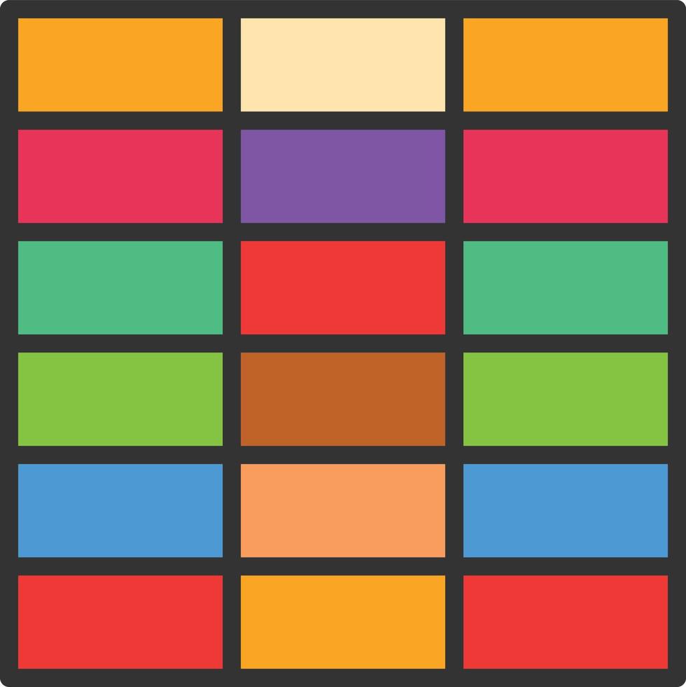Colour Line Filled Icon vector