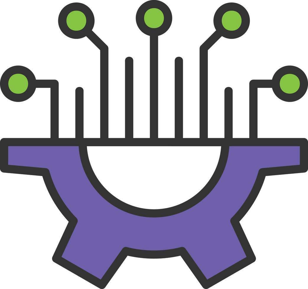 Technology Line Filled Icon vector