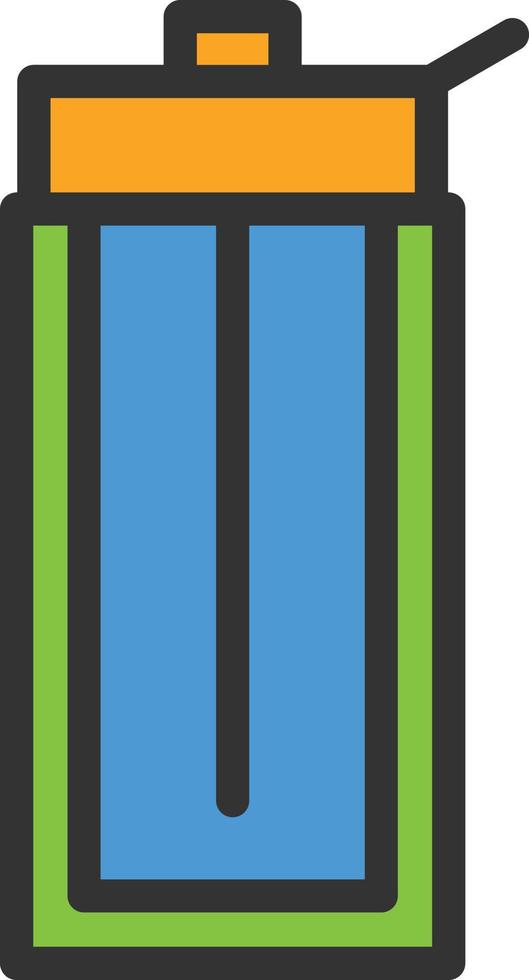 Wattle Bottle Line Filled Icon vector