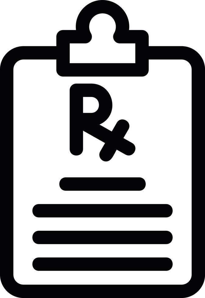 Prescription Line Icon vector