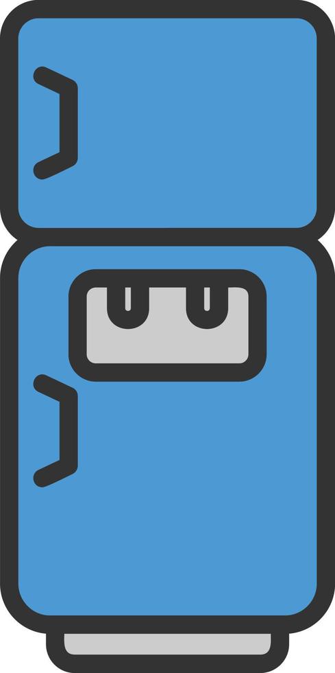 Fridge Line Filled Icon vector