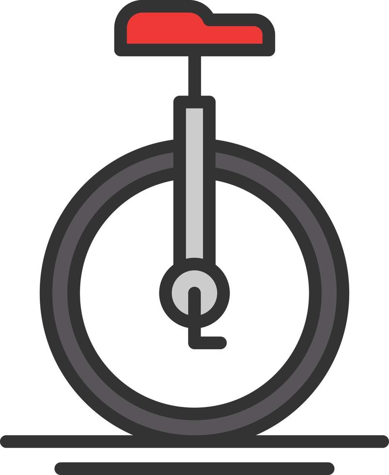 Monocycle Line Filled Icon vector