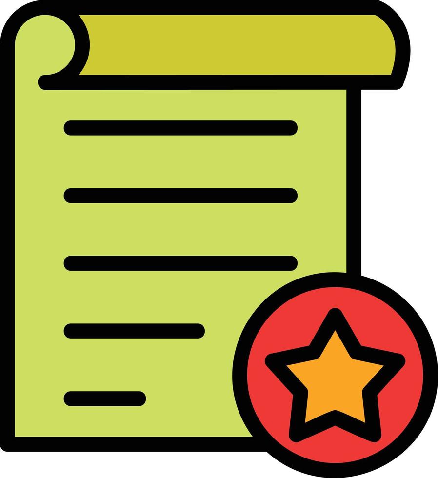 Assessment Line Filled Icon vector
