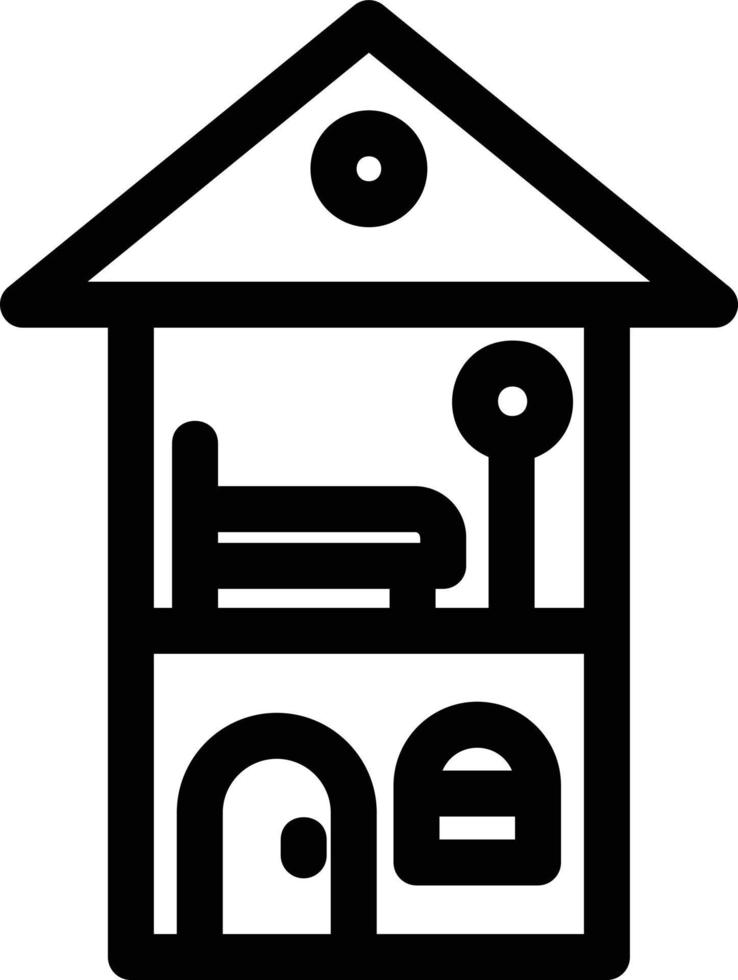 Dolls House Line Icon vector