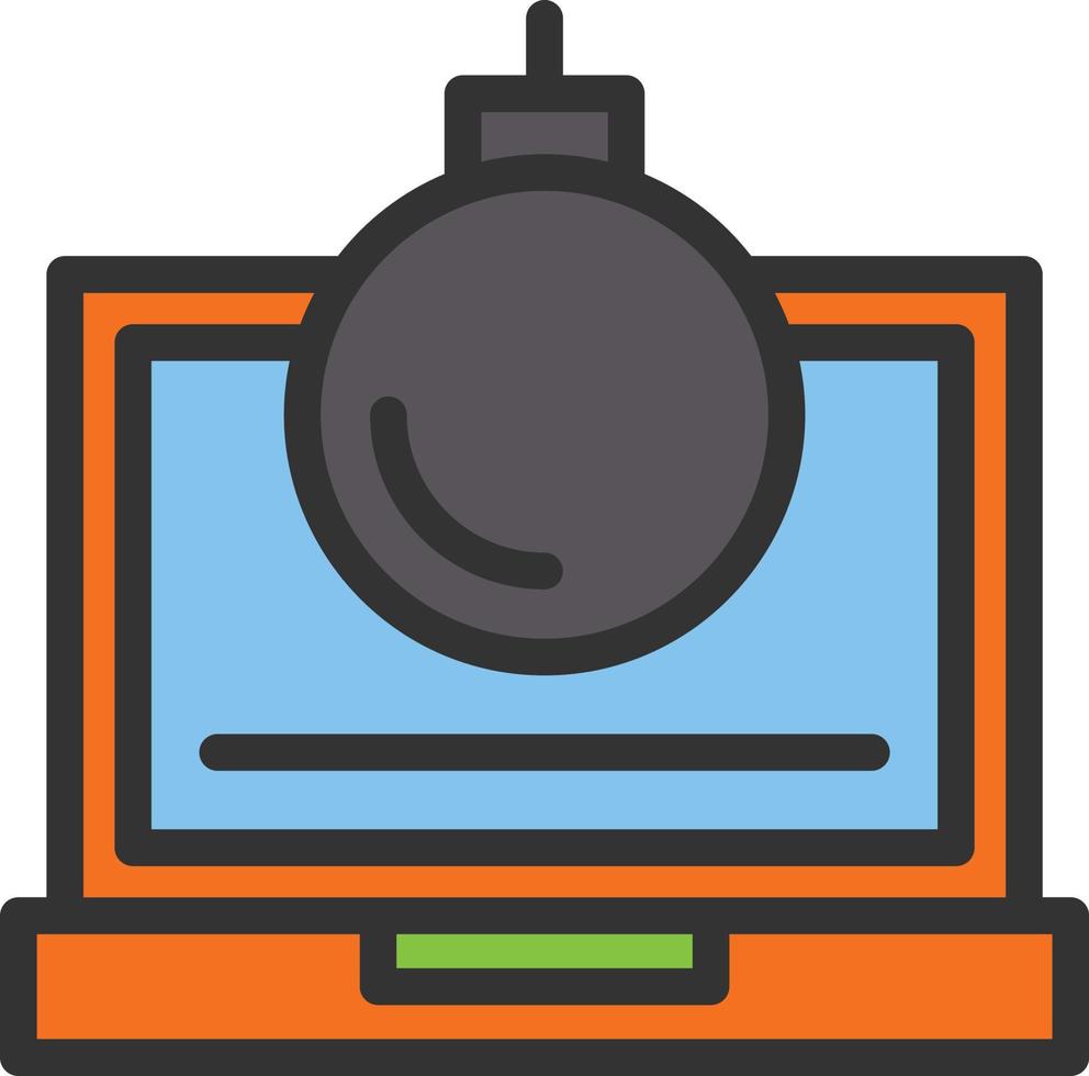 Threat Line Filled Icon vector