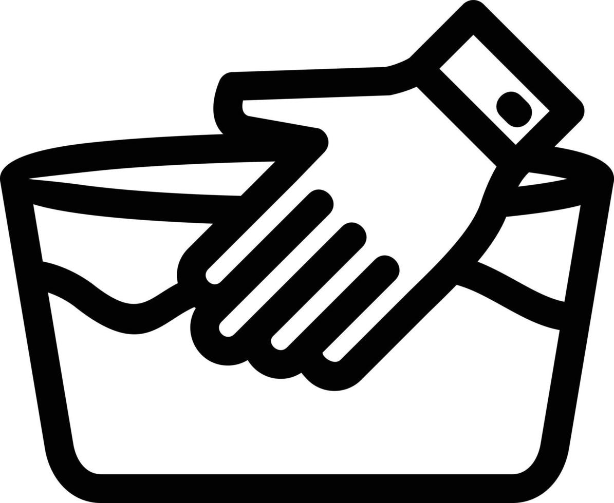 Handwash Line Icon vector