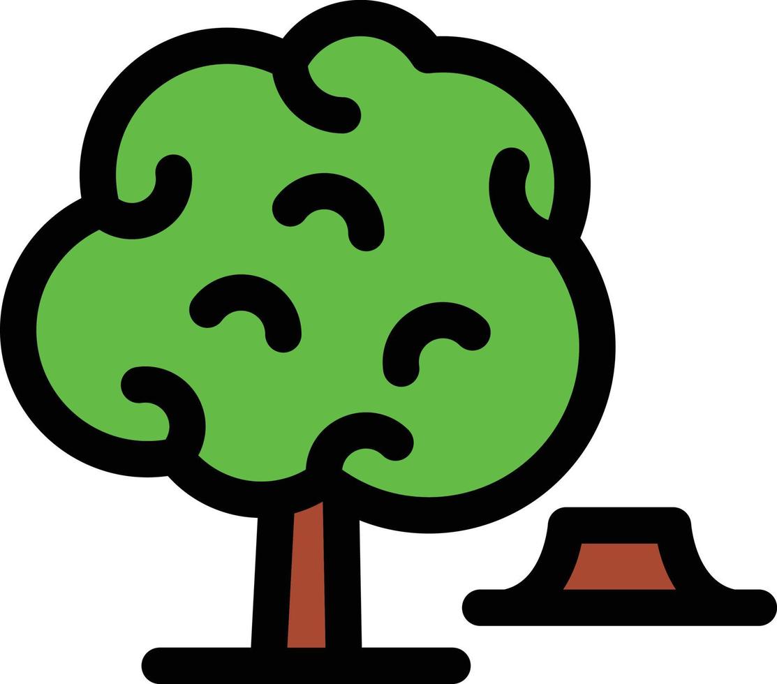 Deforestation Line Filled Icon vector