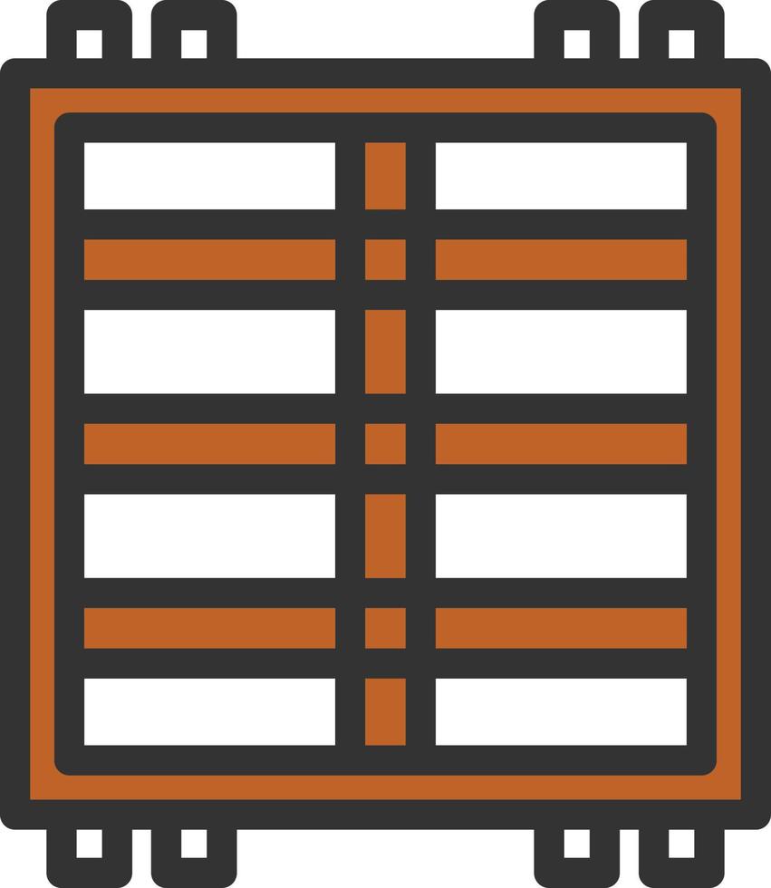 Roof Rack Line Filled Icon vector
