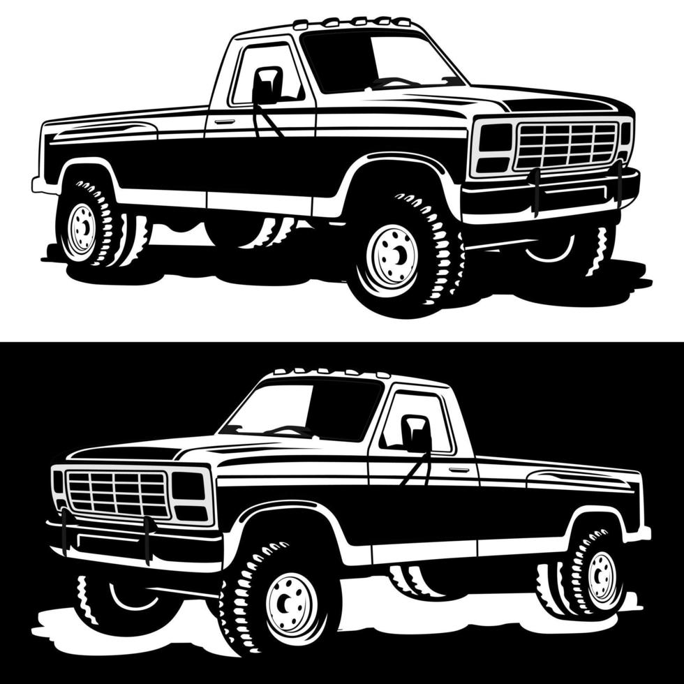 pick up truck illustration design vector