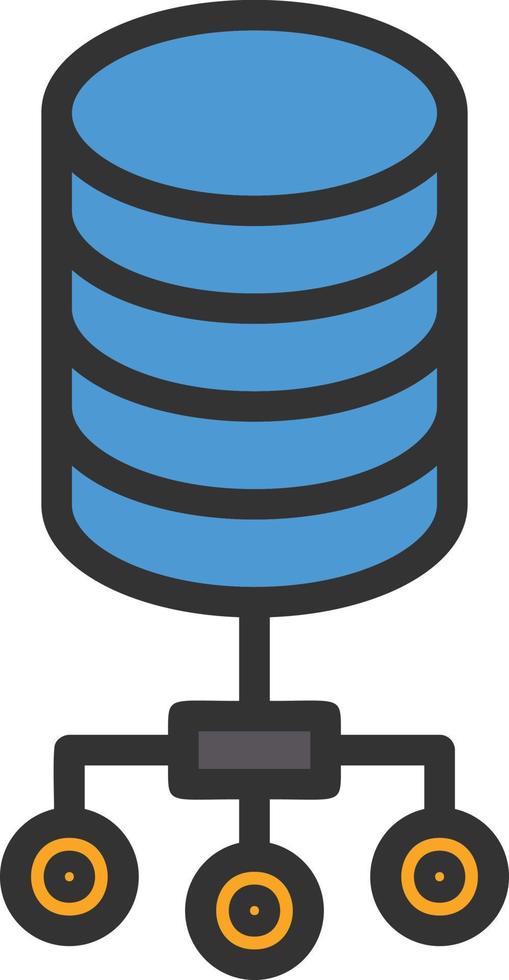 Data Line Filled Icon vector