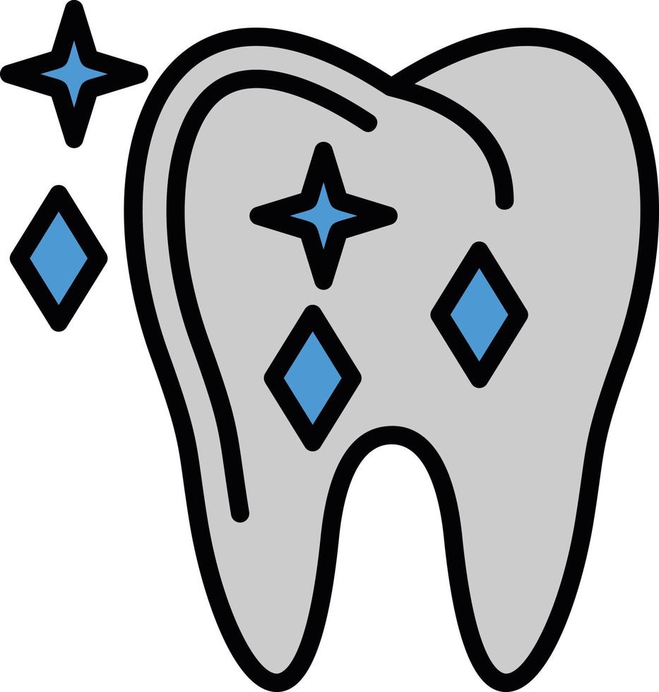 Tooth Line Filled Icon vector