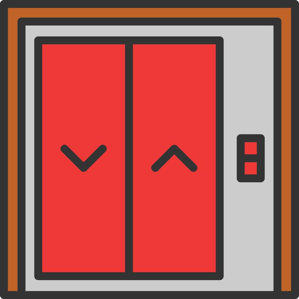 Elevator Line Filled Icon vector