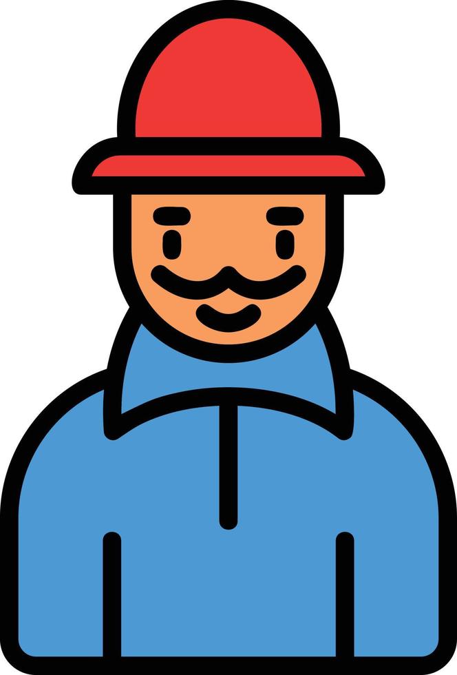 Satire Line Filled Icon vector