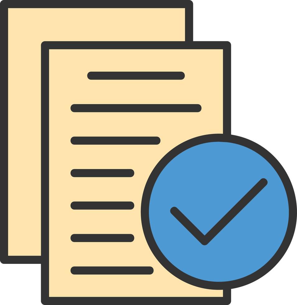 Evaluate Line Filled Icon vector