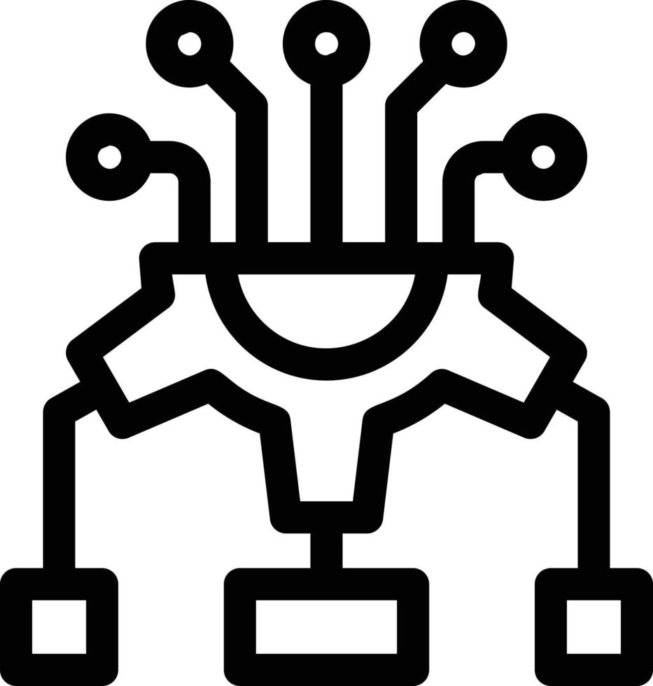 Automated Solutions Line Icon vector