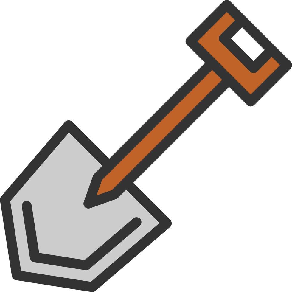 Shovel Line Filled Icon vector