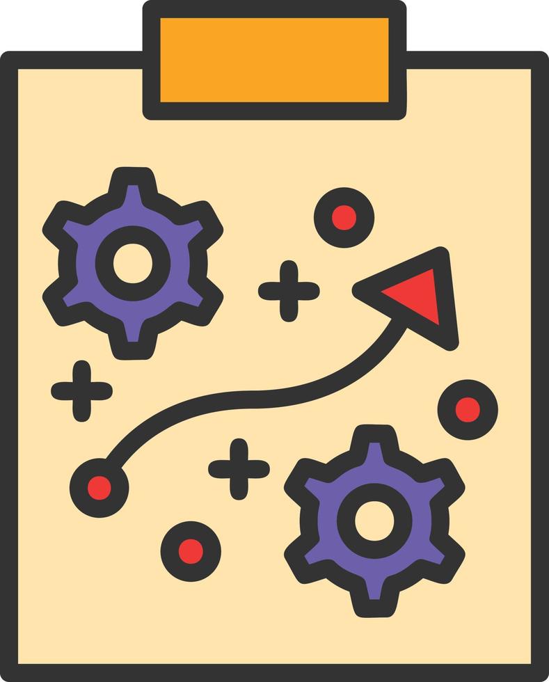 Strategy Line Filled Icon vector