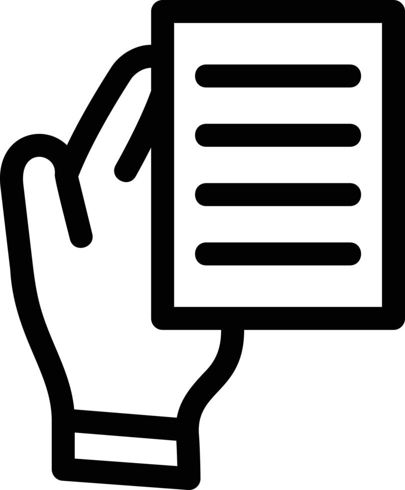 Study Hand Line Icon vector