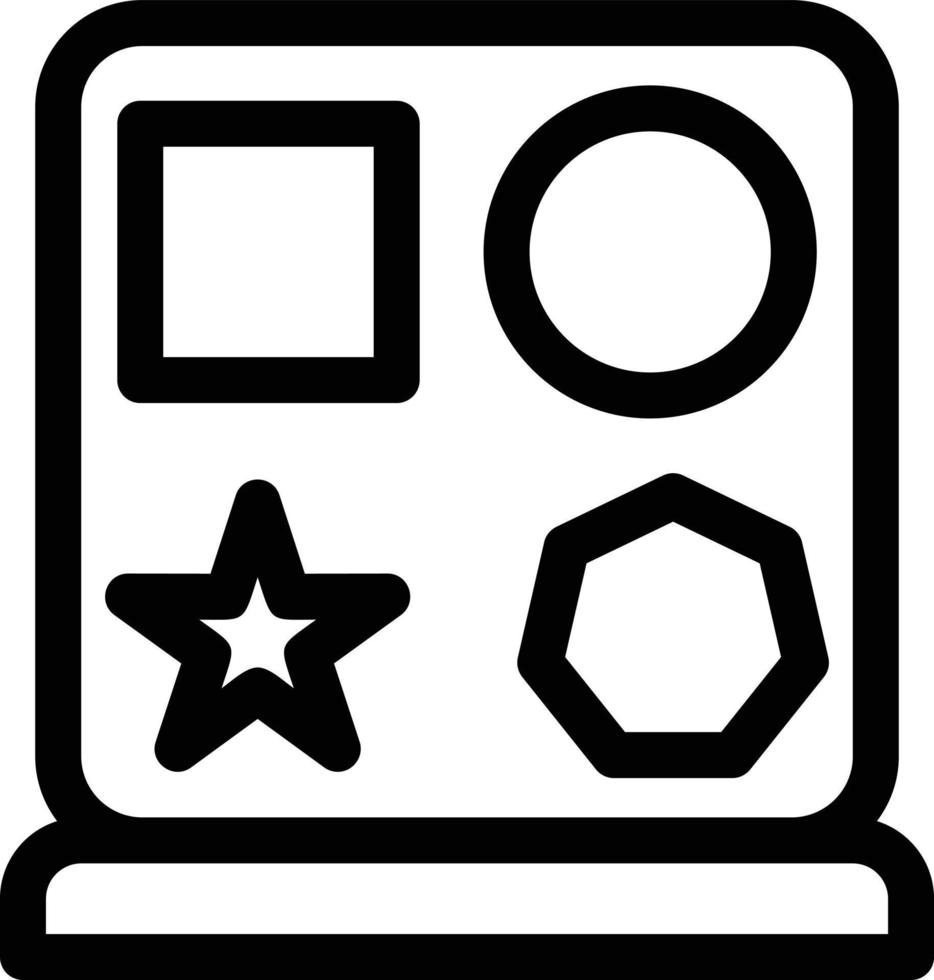 Shape Toy Line Icon vector