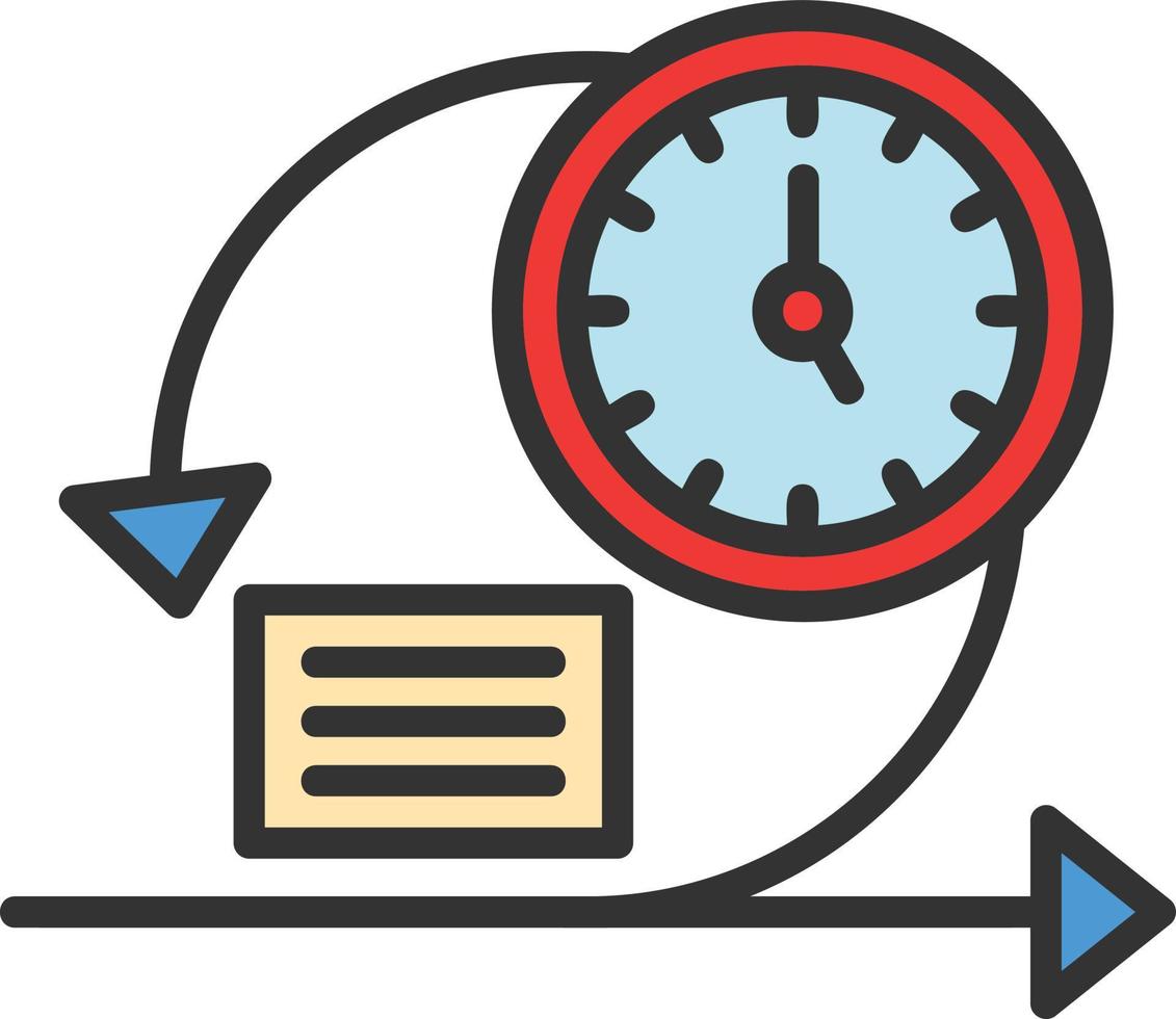 Iteration Line Filled Icon vector