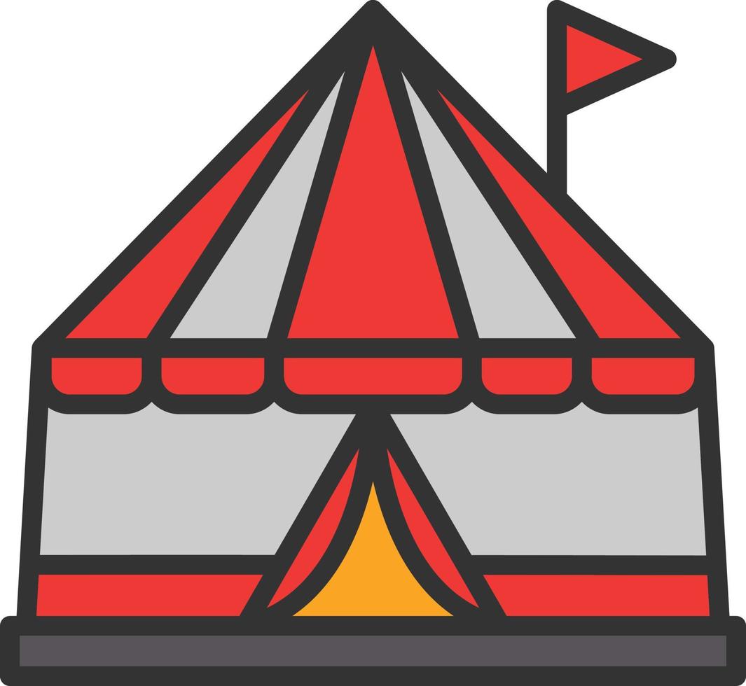 Circus Line Filled Icon vector