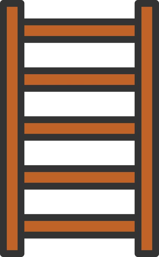 Step Ladder Line Filled Icon vector