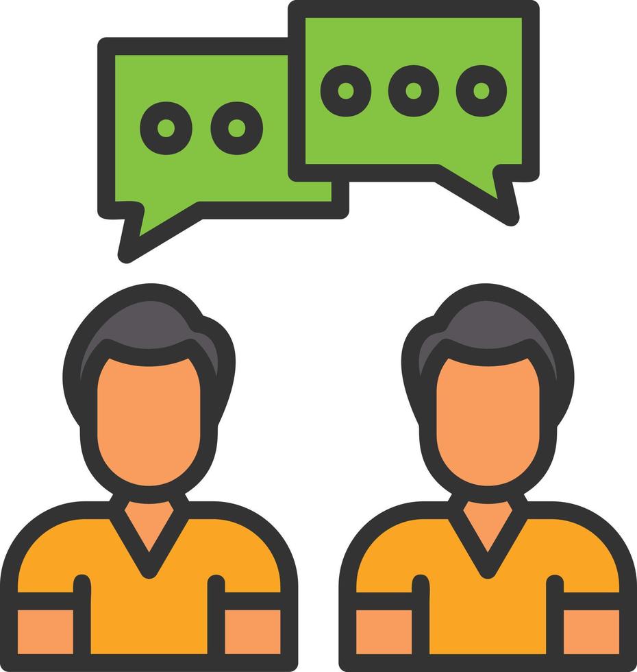 Conversation Line Filled Icon vector