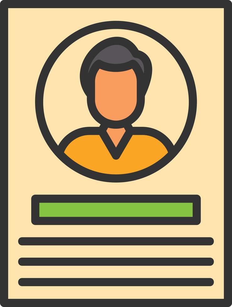 Profiles Line Filled Icon vector