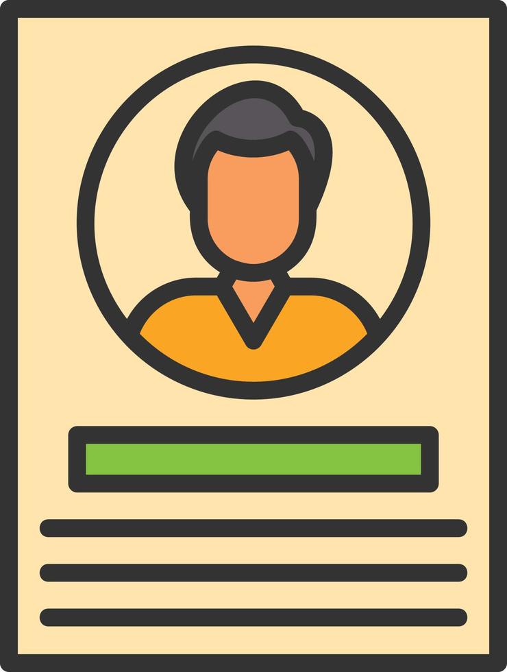 Profiles Line Filled Icon vector