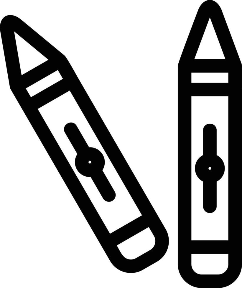 Crayons Line Icon vector