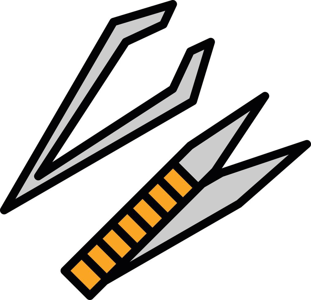 Forceps Line Filled Icon vector