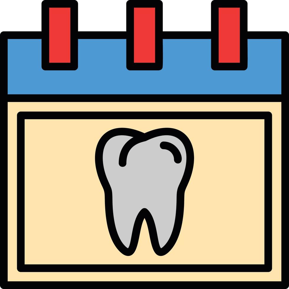 Dentist Line Filled Icon vector