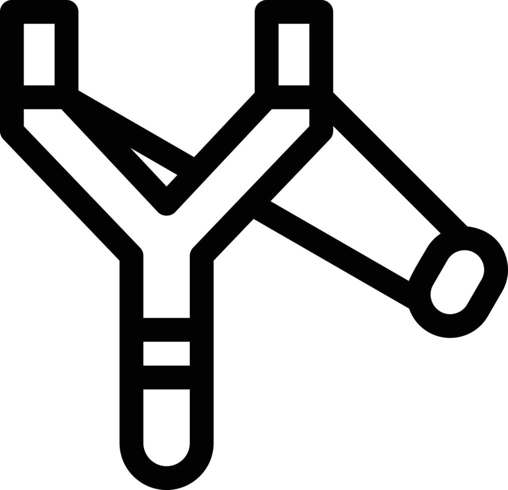 Slingshot Line Icon vector